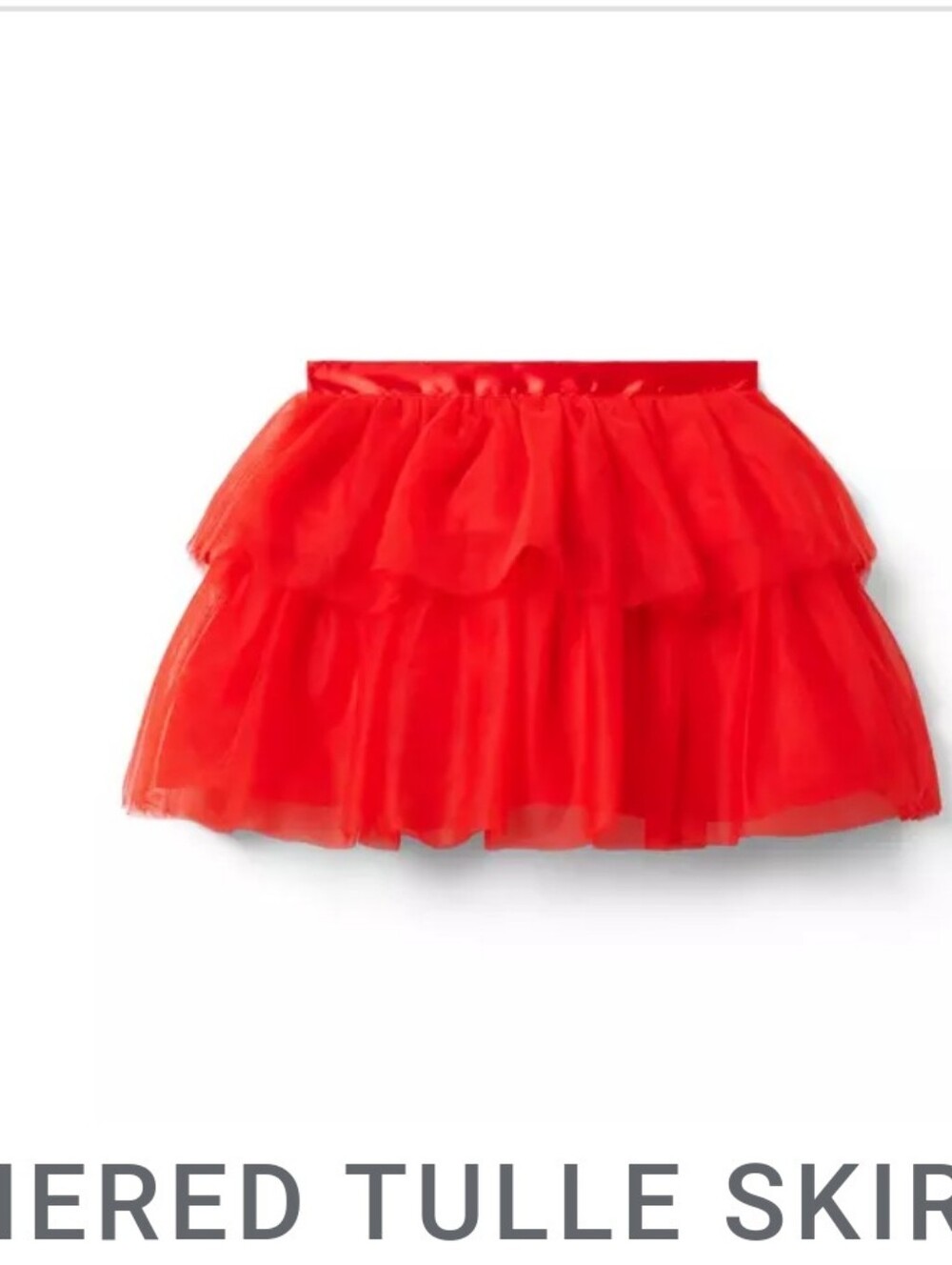 Janie And Jack Red Tulle Skirt Size 7yr New W/tags